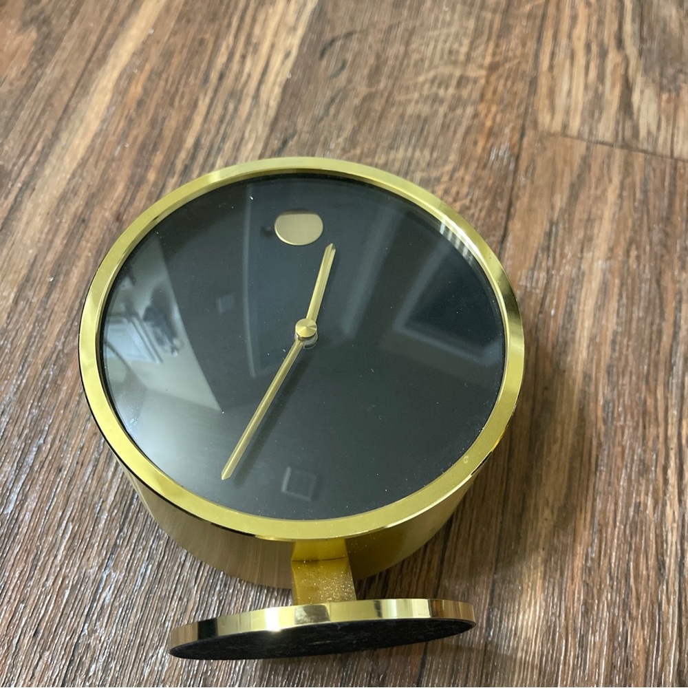 Very Rare Vintage Howard Miller Brass Desk Clock.